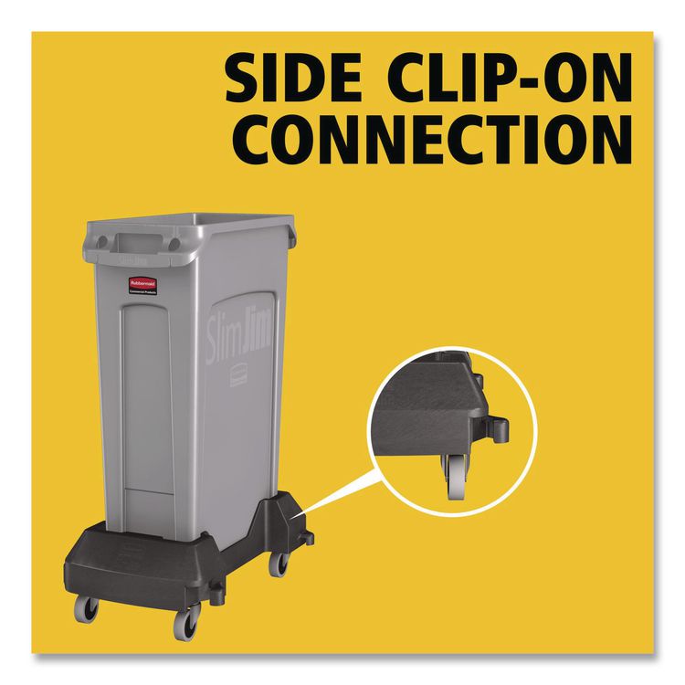 Slim Jim Resin Trainable Dolly, 120 lb Capacity, 23.86 x 14.71 x 8.36, Black