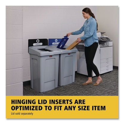 Slim Jim Recycling Station 1-Stream, Mixed Recycling Station, 33 gal, Resin, Gray