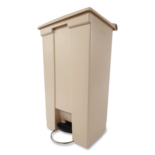 Legacy Step-On Receptacle, 23 gal, Polyethylene, Beige