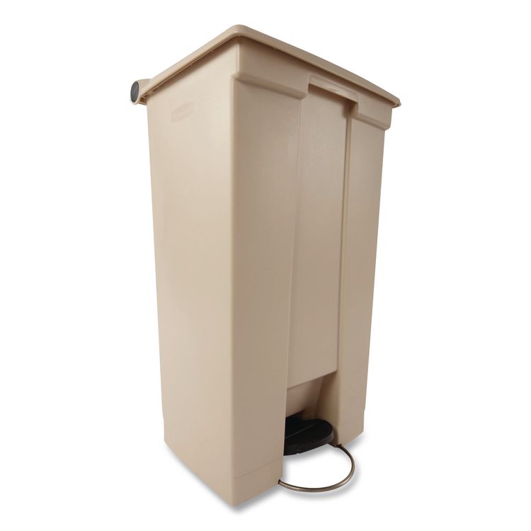 Legacy Step-On Receptacle, 23 gal, Polyethylene, Beige