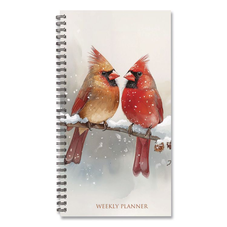 Cardinals (Trilingual) Weekly/Monthly Planner, 6.5 x 3.5, Multicolor Cover, 12-Month (Jan to Dec): 2026