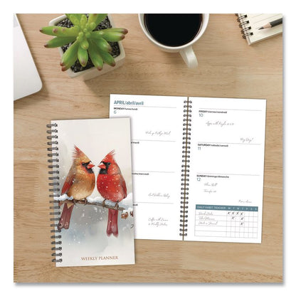 Cardinals (Trilingual) Weekly/Monthly Planner, 6.5 x 3.5, Multicolor Cover, 12-Month (Jan to Dec): 2026