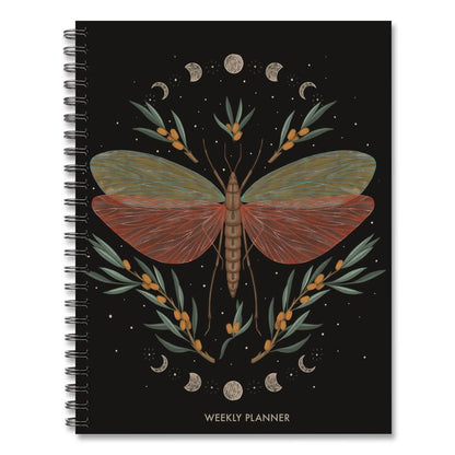 Butterfly Zen Weekly/Monthly Planner, 8.5 x 6.5, Black Cover, 12-Month (Jan to Dec): 2026