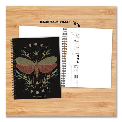 Butterfly Zen Weekly/Monthly Planner, 8.5 x 6.5, Black Cover, 12-Month (Jan to Dec): 2026