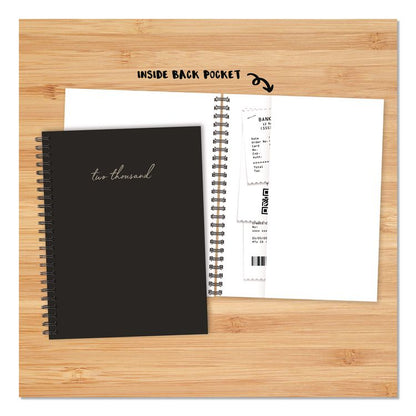 Contemporary Black (Trilingual) Weekly/Monthly Planner, 8.5 x 6.5, Black Cover, 12-Month (Jan to Dec): 2026