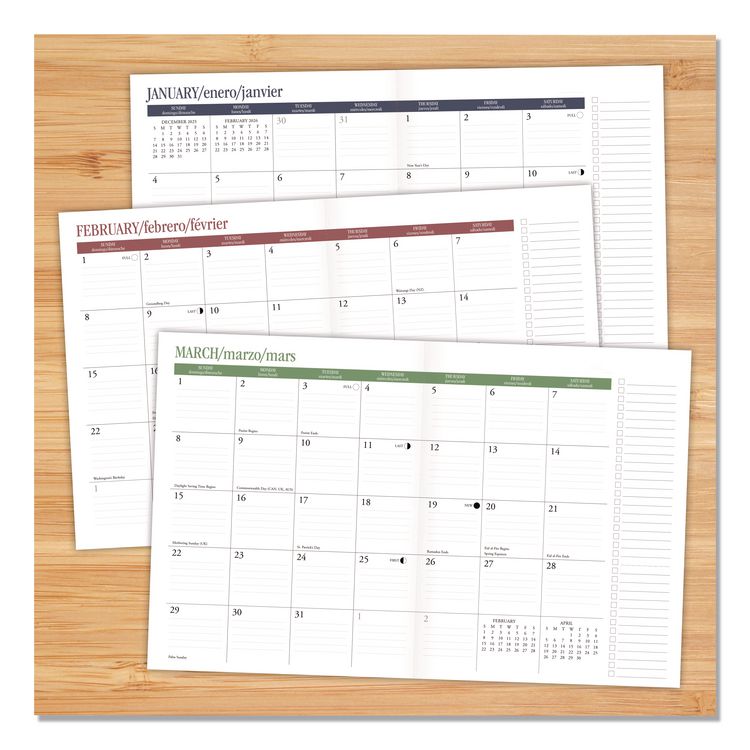 Boho Books Monthly Planner, 9.5 x 7.5, Multicolor Cover, 12-Month (Jan to Dec): 2026