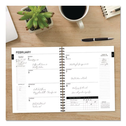 Basic Blue Weekly/Monthly Planner, 8.5 x 6.5, Blue Cover, 12-Month (Jan to Dec): 2026