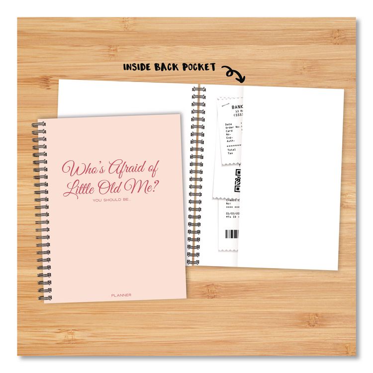 Who's Afraid of Little Old Me? Weekly/Monthly Planner, 11 x 8.5, Pink Cover, 12-Month (Jan to Dec): 2026