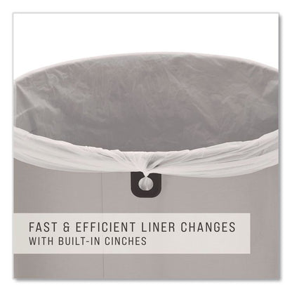 Refine Series Half Round Waste Receptacle, 16 gal, Plastic/Stainless Steel