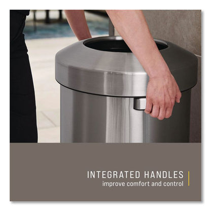 Refine Series Waste Receptacle, 23 gal, Plastic/Stainless Steel