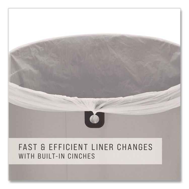 Refine Series Waste Receptacle, 23 gal, Plastic/Stainless Steel