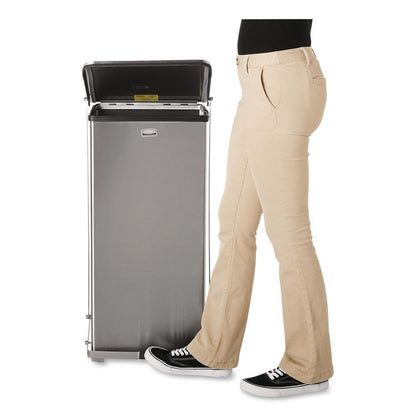 Defenders Heavy-Duty Steel Step Can, 13 gal, Steel, Stainless Steel