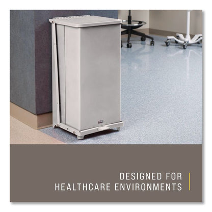 Defenders Heavy-Duty Steel Step Can, 13 gal, Steel, Stainless Steel