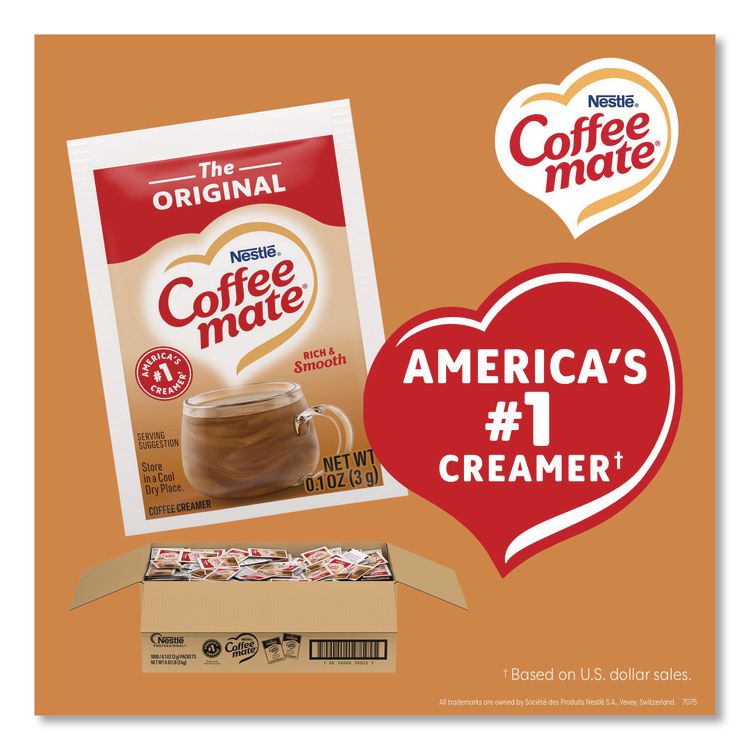Powdered Creamer Packets, Original, 0.1 oz Packet, 1,000/Carton
