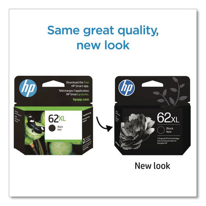 HP 62XL, (C2P05AN) High-Yield Black Original Ink Cartridge