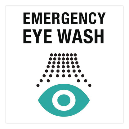Eyewash Station Two-View Wall Sign, 5.25 x 10 x 9