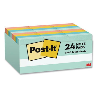 Original Pads in Beachside Cafe Collection Colors, Value Pack, 1.38" x 1.88", 100 Sheets/Pad, 24 Pads/Pack