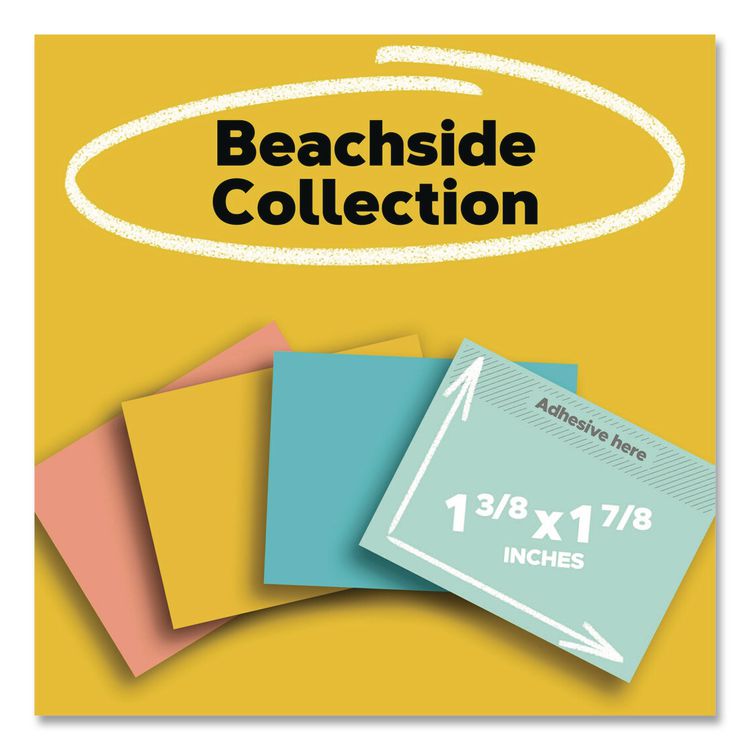 Original Pads in Beachside Cafe Collection Colors, Value Pack, 1.38" x 1.88", 100 Sheets/Pad, 24 Pads/Pack