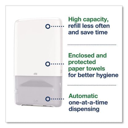 PeakServe Automatic Continuous Paper Hand Towel Dispenser, 14.47 x 4.04 x 25.15, White