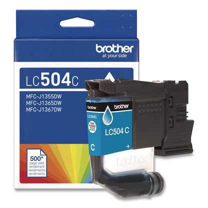 LC504 INKvestment Ink, 500 Page-Yield, Cyan