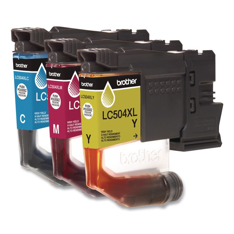 LC504 INKvestment Ink, 500 Page-Yield, Cyan/Magenta/Yellow, 3/Pack