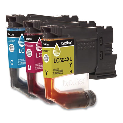 LC504 INKvestment Ink, 500 Page-Yield, Cyan/Magenta/Yellow, 3/Pack