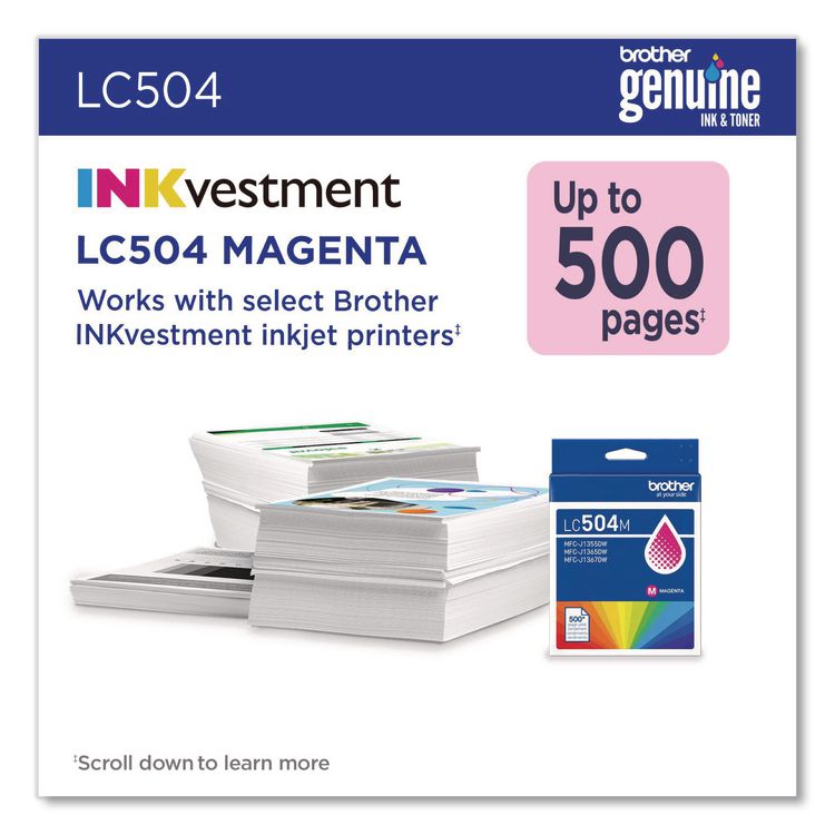 LC504 INKvestment Ink, 500 Page-Yield, Magenta