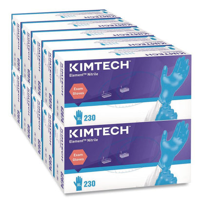 Element Nitrile Exam Gloves, Powder-Free, AQL 1.5, X-Large, 3.2 mil Thick, 9.3" Long, Blue, 230/Box, 10 Boxes/Carton