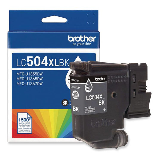 LC504 INKvestment, High-Yield Ink, 1,500 Page-Yield, Black