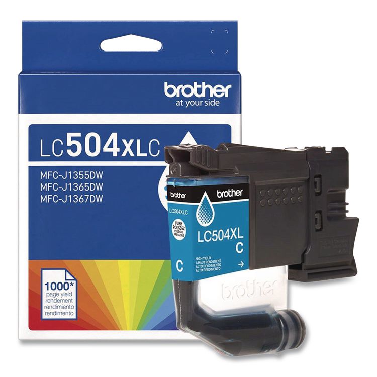 LC504 INKvestment, High-Yield Ink, 1,000 Page-Yield, Cyan
