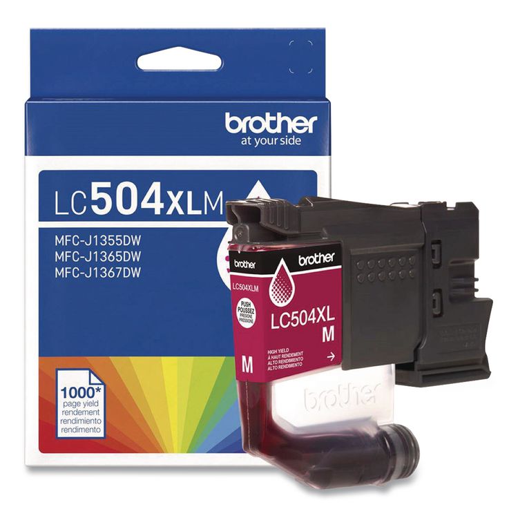 LC504 INKvestment, High-Yield Ink, 1,000  Page-Yield, Magenta