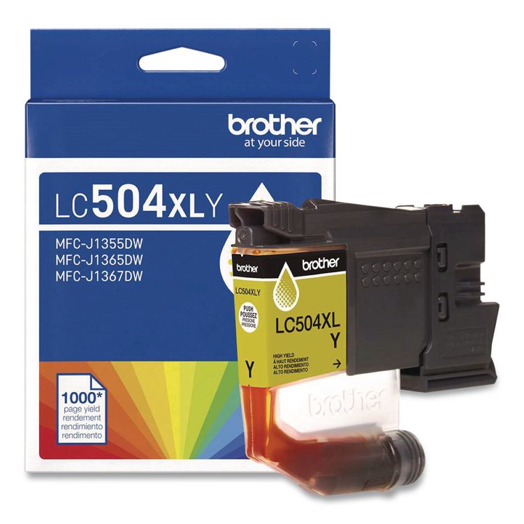 LC504 INKvestment, High-Yield Ink, 1,000 Page-Yield, Yellow