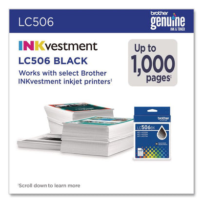 LC506 INKvestment, 1,000 Page-Yield, Black