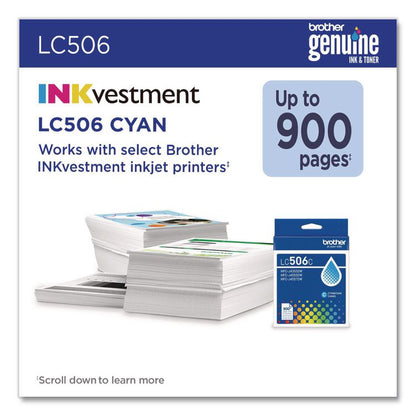 LC506 INKvestment, 900 Page-Yield, Cyan