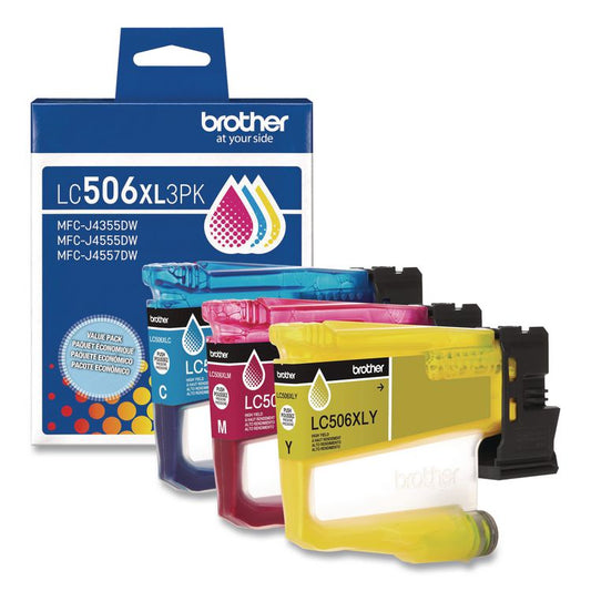 LC506 INKvestment, High-Yield Ink, 1,500 Page-Yield, Cyan/Magenta/Yellow