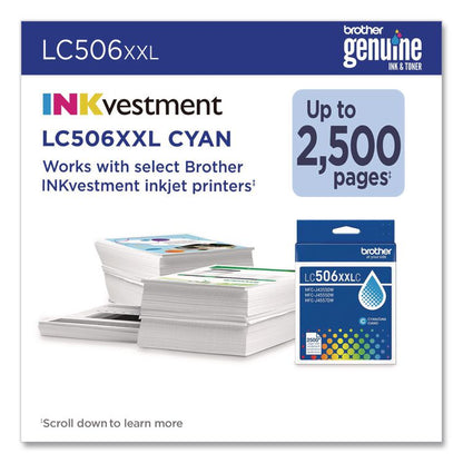 LC506 INKvestment, Super High-Yield Ink, 2,500 Page-Yield, Cyan
