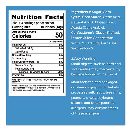 Freeze Dried Candy, Lemon Bursts, 1.12 lb Bag, 12/Carton