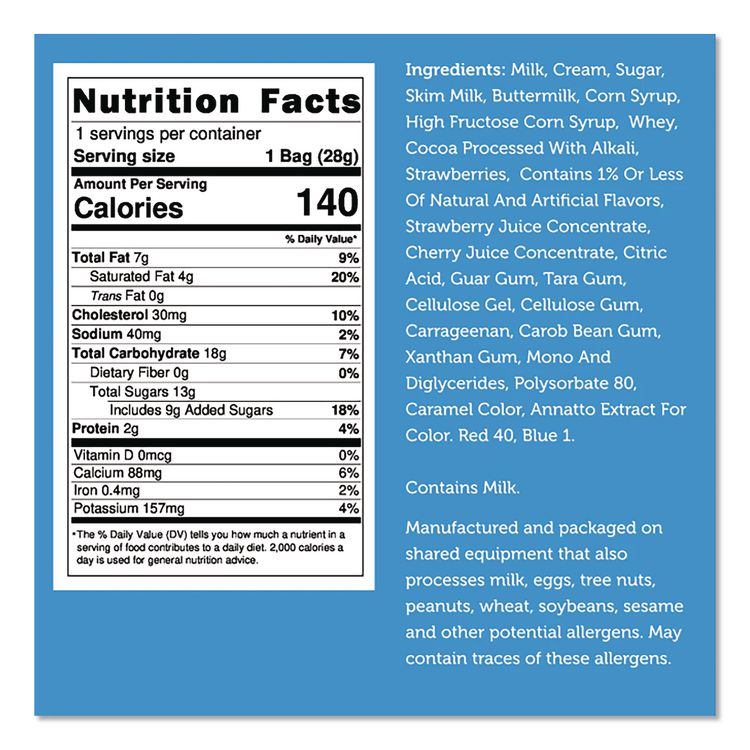 Freeze Dried Ice Cream, Neapolitan, 0.75 lb Bag, 12/Carton