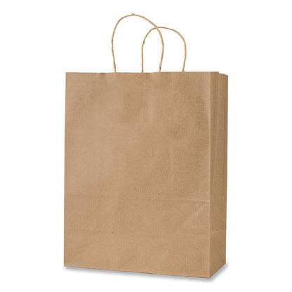 Get Reddi Paper Bags, Pulse Size, 60# Basis Weight, Twisted Rope Handles, 8 x 4.5 x 10.25, Brown, 250/Carton