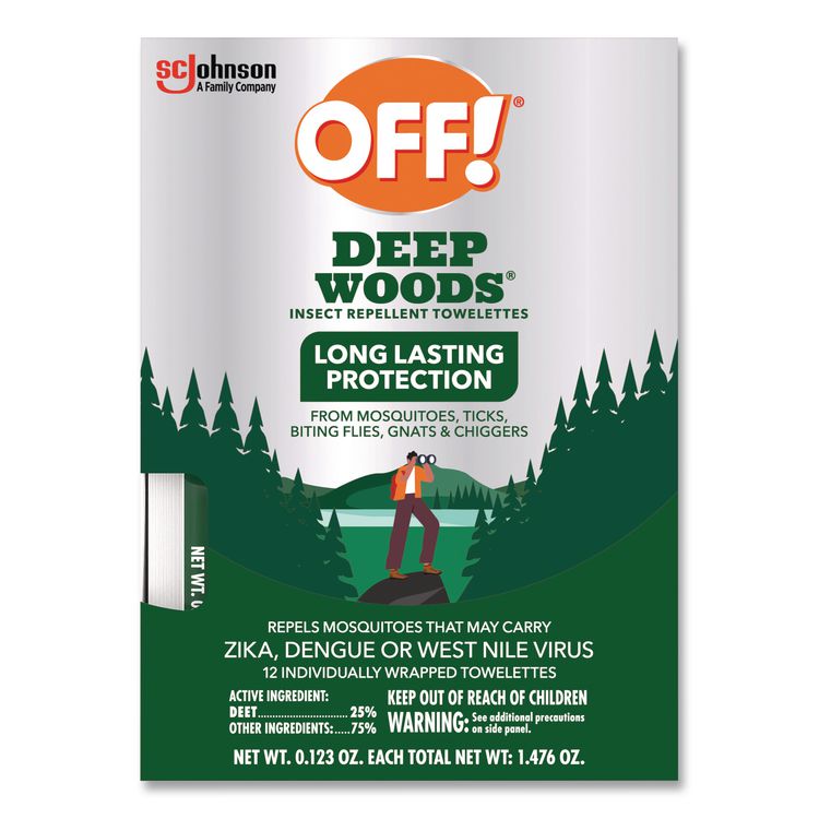 Deep Woods Towelettes, 12/Box, 12 Boxes/Carton
