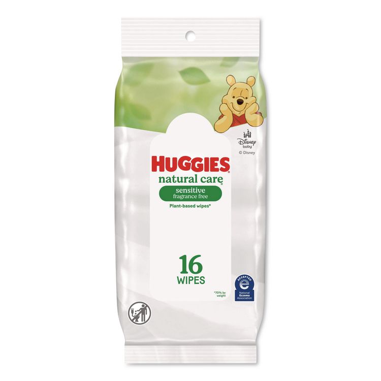 Natural Care Sensitive Baby Wipes, 6.6 x 6.86, Unscented, White, 16/Pack, 16 Packs/Carton
