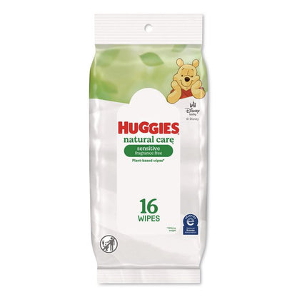 Natural Care Sensitive Baby Wipes, 6.6 x 6.86, Unscented, White, 16/Pack, 16 Packs/Carton