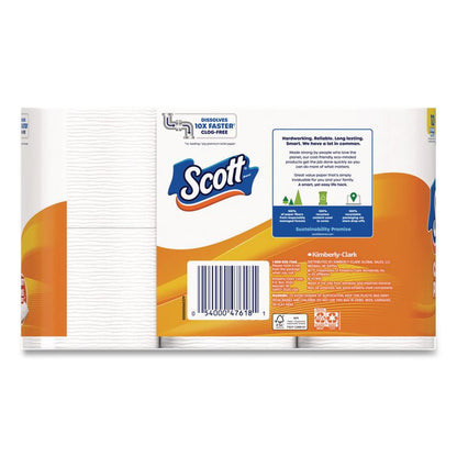 ComfortPlus Toilet Paper, Double Roll, Bath Tissue, Septic Safe, 1-Ply, White, 231 Sheets/Roll, 12 Rolls/Pack, 4 Packs/Carton