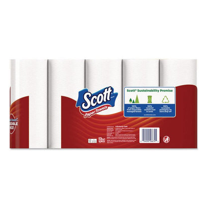Choose-A-Sheet Kitchen Roll Paper Towels, Double Roll, 1-Ply, 7.31 x 11, White, 108 Sheets/Roll, 15 Rolls/PK, 2 Packs/Carton
