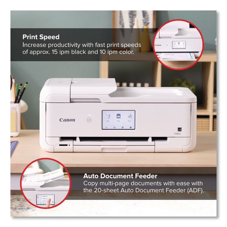PIXMA TS9521Ca Inkjet Printer, Copy/Print/Scan