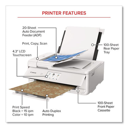 PIXMA TS9521Ca Inkjet Printer, Copy/Print/Scan