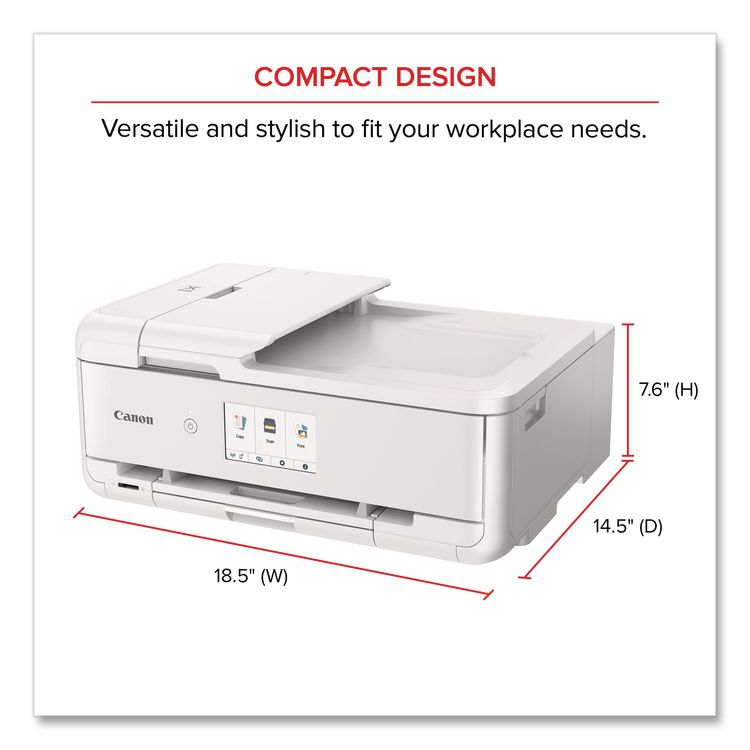 PIXMA TS9521Ca Inkjet Printer, Copy/Print/Scan