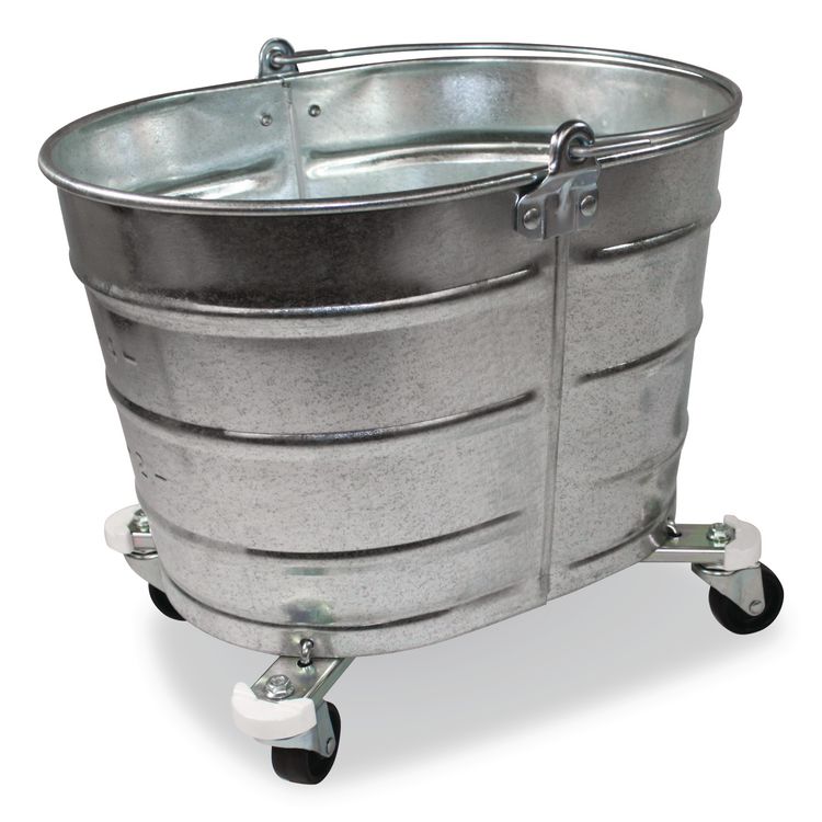 Metal Mop Bucket, 26 qt, Steel