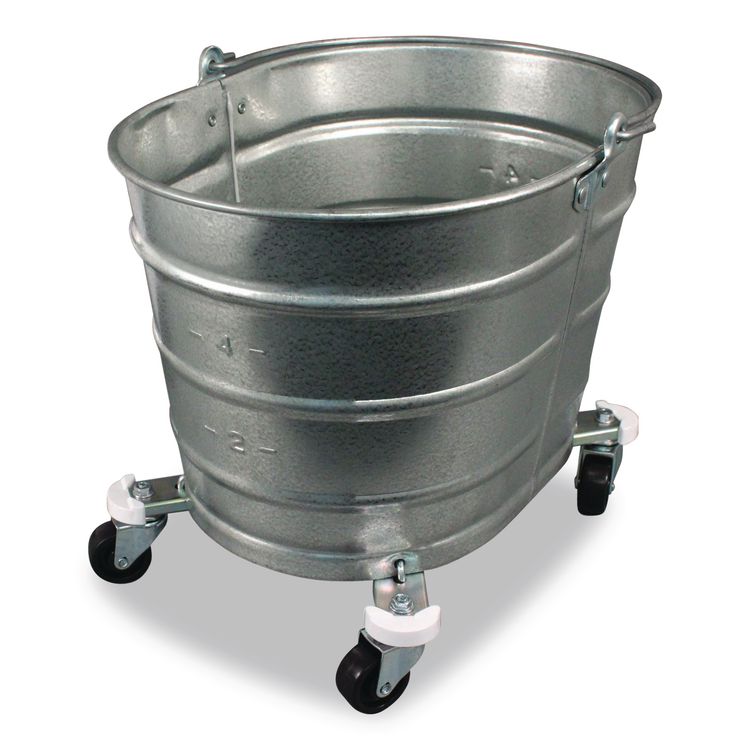 Metal Mop Bucket, 26 qt, Steel