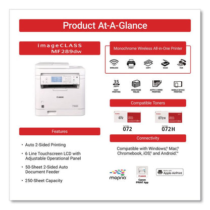 imageCLASS MF289dw, Copy/Fax/Print/Scan